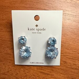 Kate Spade Light Blue Cubic Zirconia Earrings